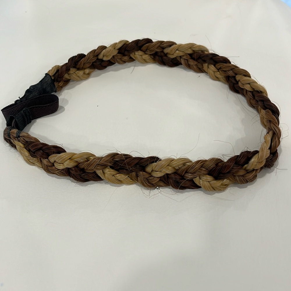 Synthetic braided hair band
